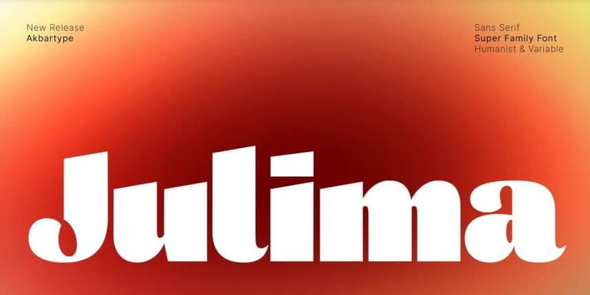 Julima Font – Display creative asset