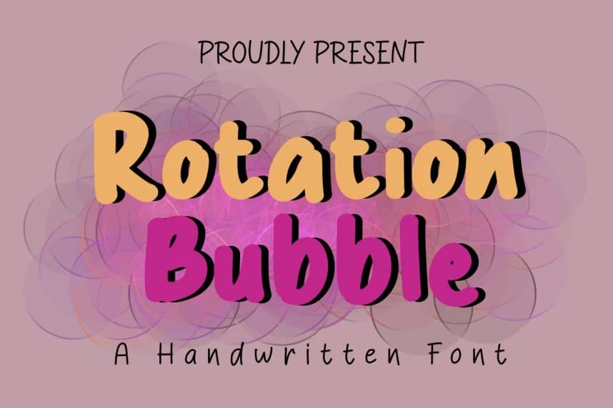 Rotation Bubble Font – Display creative asset