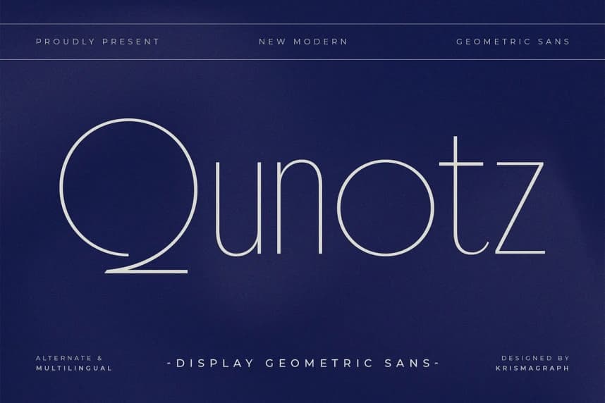 Qunotz Font – Display creative asset
