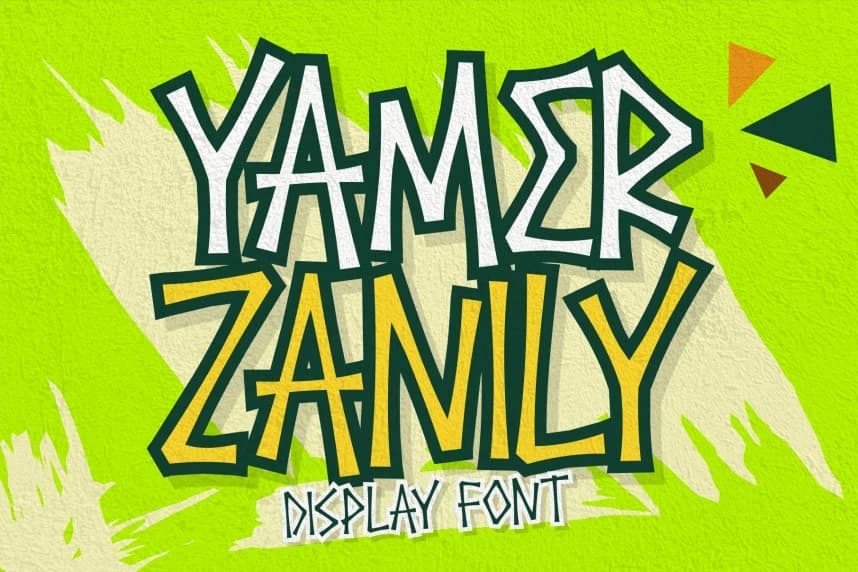 Yamer Zanily Font – Display creative asset