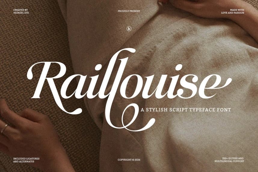 Raillouise Font – Script creative asset