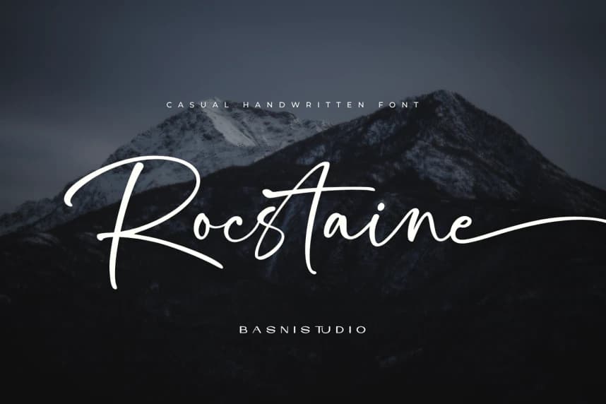Rocstaine – Casual Handwritten Font – Handwritten creative asset