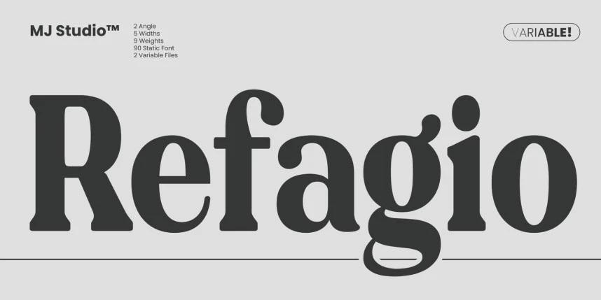 Refagio Font Family – Serif creative asset