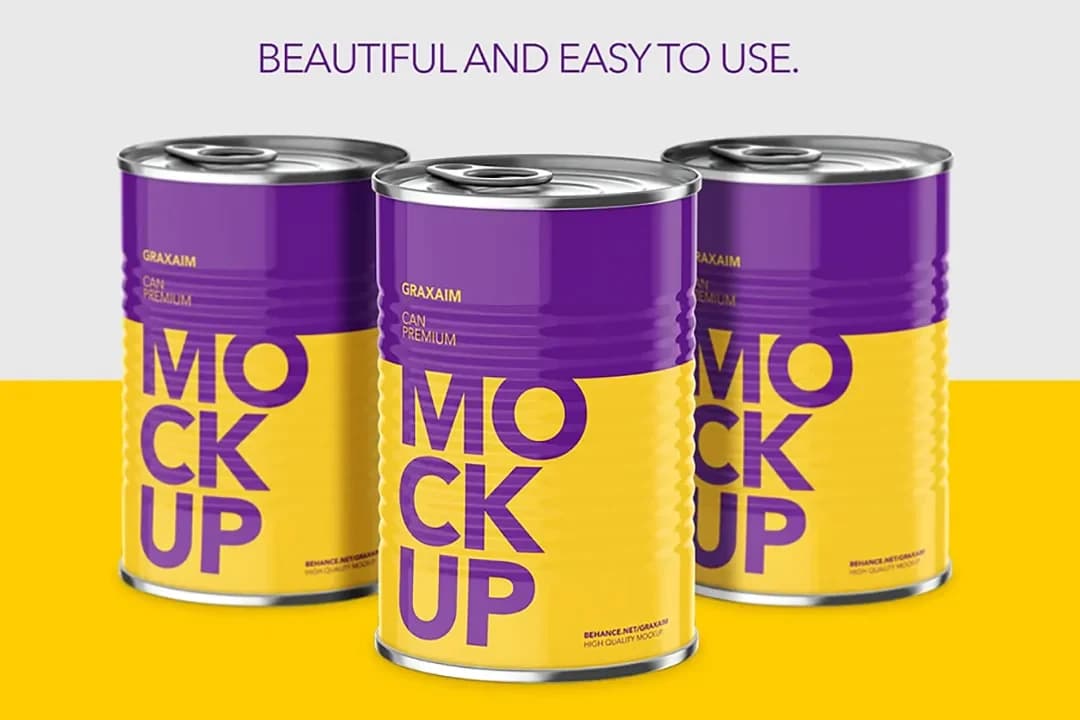 Can With Pull Mockup Free PSD – Mockups creative asset
