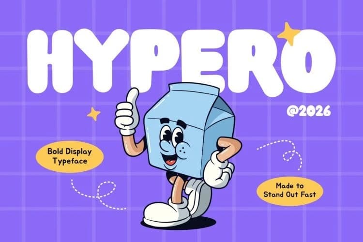 Hypero Playful Font – Display creative asset