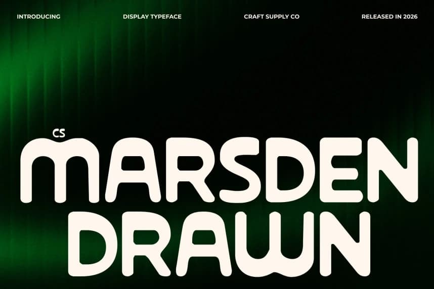 CS Marsden Drawn Font – Display creative asset