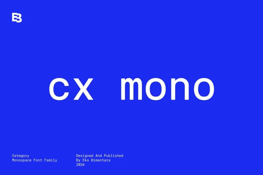 Cx Mono Font Family – Display creative asset