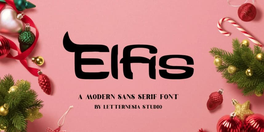 Elfis Font – Display creative asset
