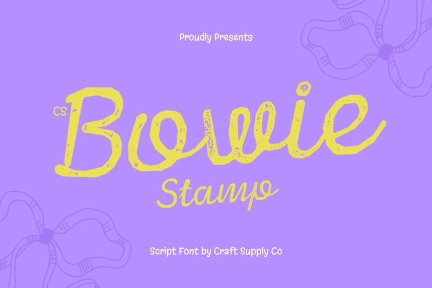 CS Bowie Stamp Font – Handwritten creative asset