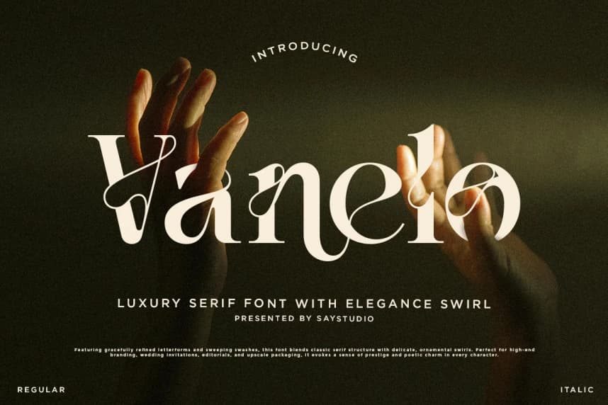 Vanelo DEMO Font – Display creative asset