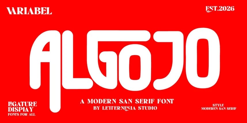 Algojo Font – Display creative asset