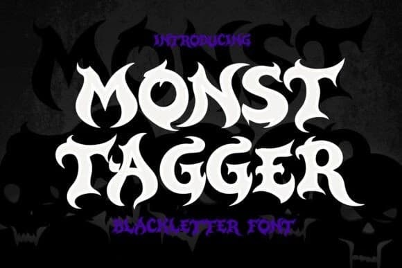 Monst Tagger Font – Display creative asset