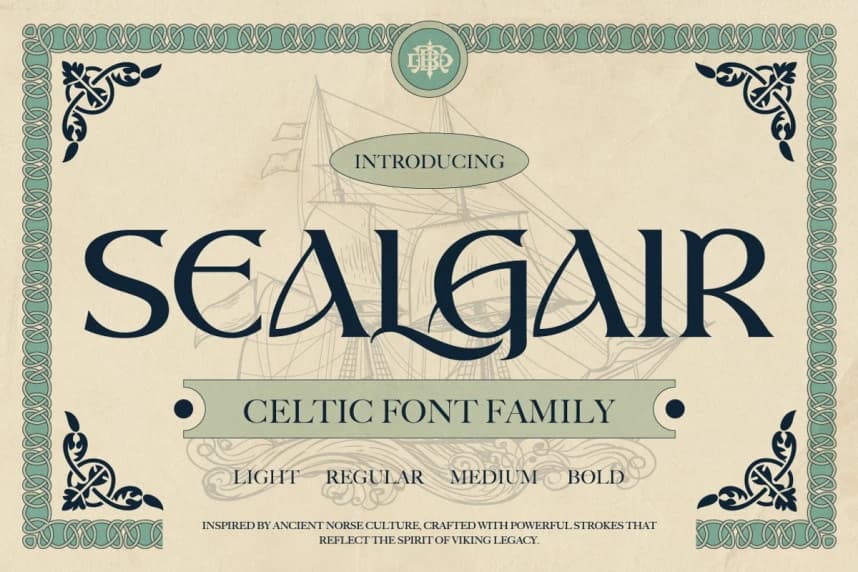 Sealgair Font – Display creative asset