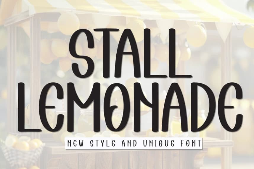 Stall Lemonade Handmade Font – Display creative asset