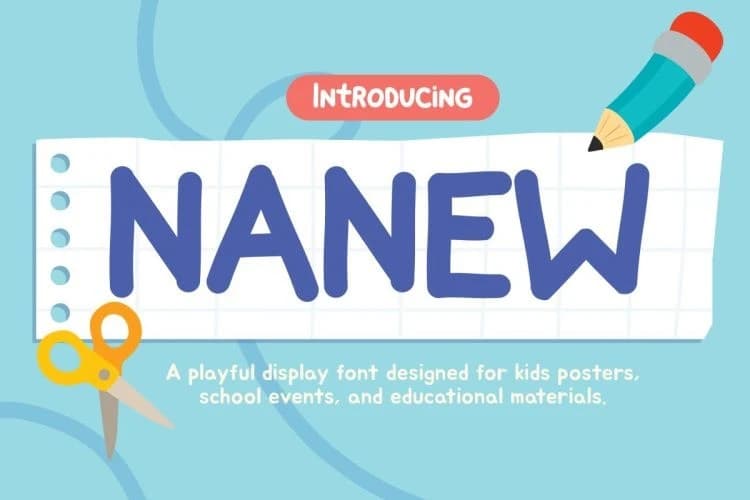 Nanew Playful Font – Display creative asset