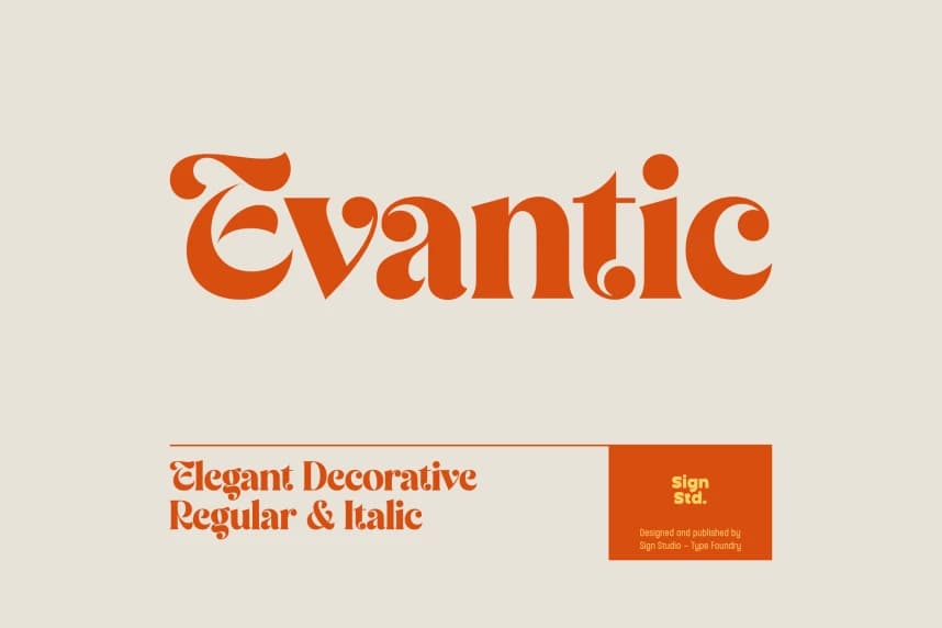 Evantic Serif Font – Serif creative asset