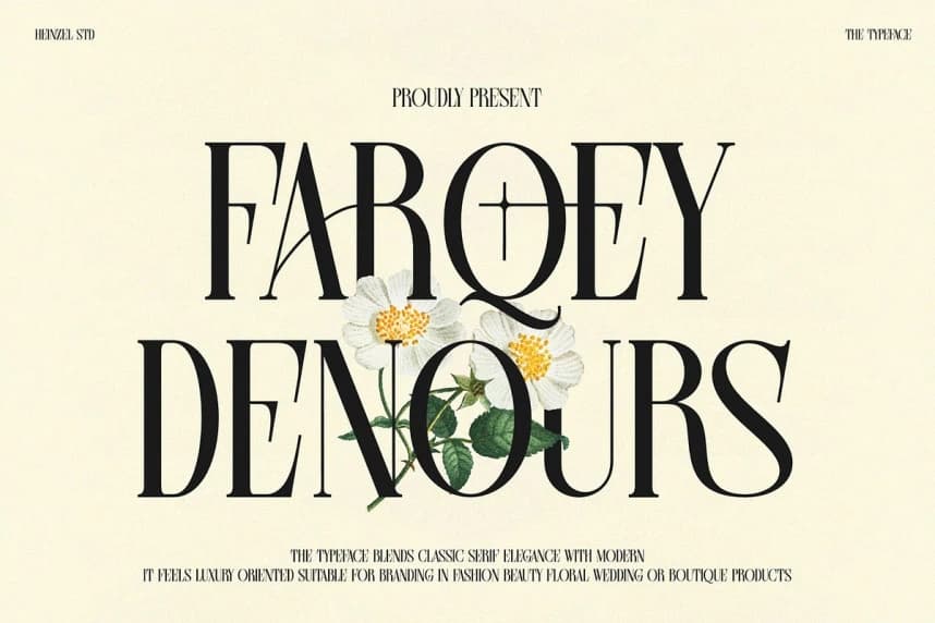Farqey Denours Font – Serif creative asset