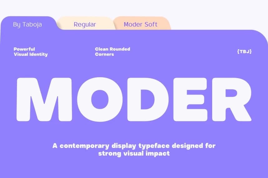 TBJ Moder Font – Display creative asset