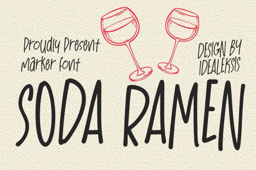 Soda Ramen Handwritten Font – Display creative asset