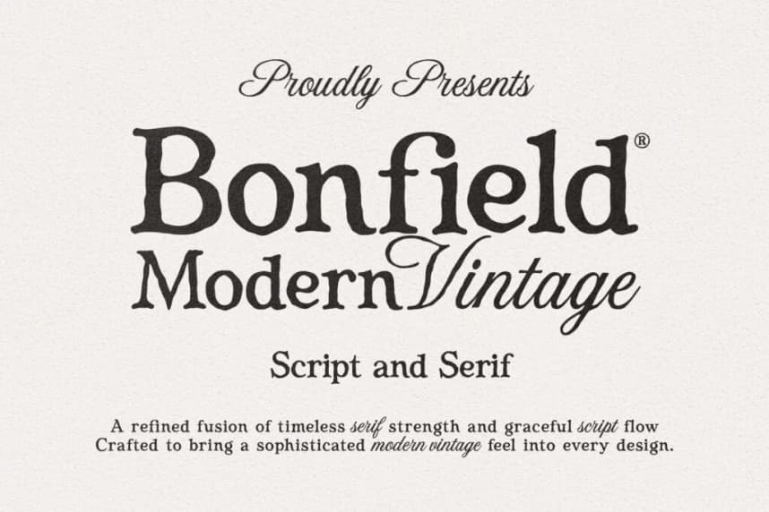 Bonfield Font Duo – Script creative asset