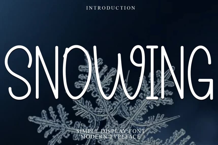 Snowing – Simple Handmade Font – Display creative asset