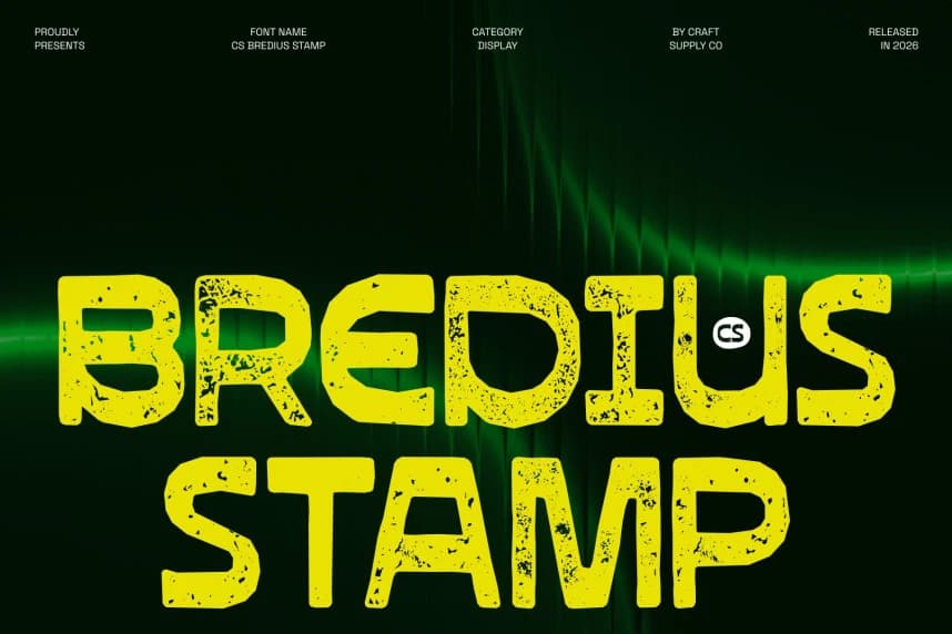 CS Bredius Stamp Font – Display creative asset