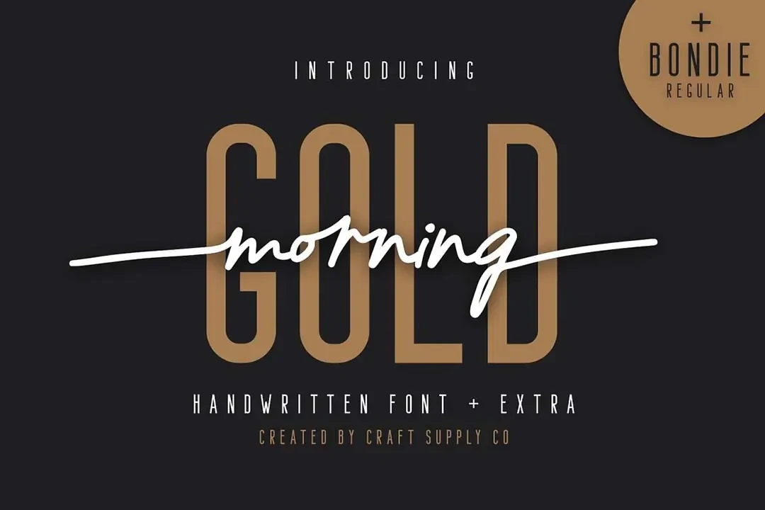 Morning Gold – Handwritten Font Sample – Handwritten creative asset