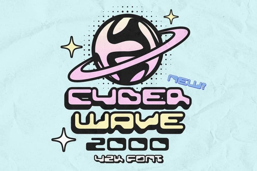 Cyberwave 2000 Font – Display creative asset