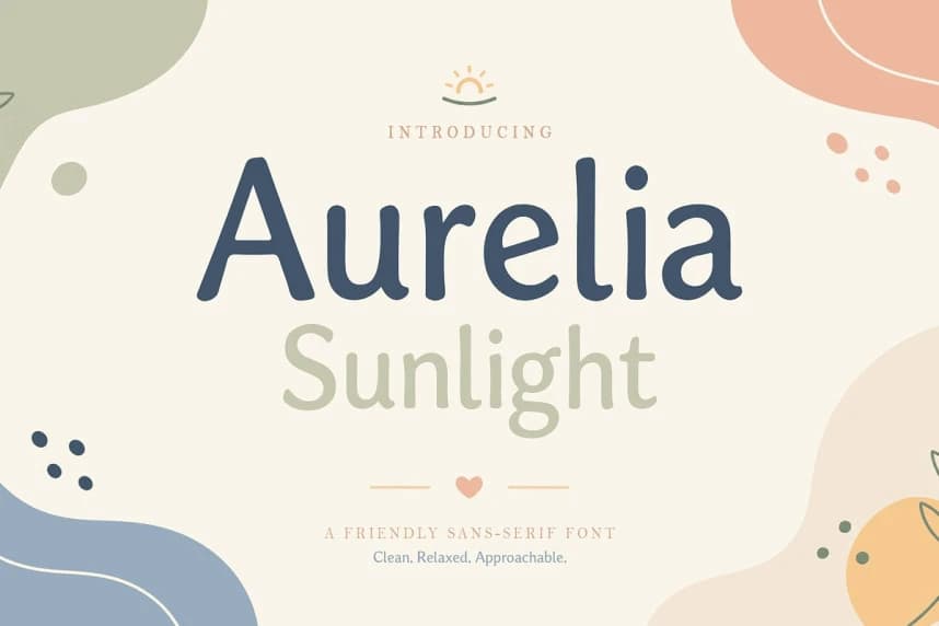 Aurelia Sunlight Font – Display creative asset