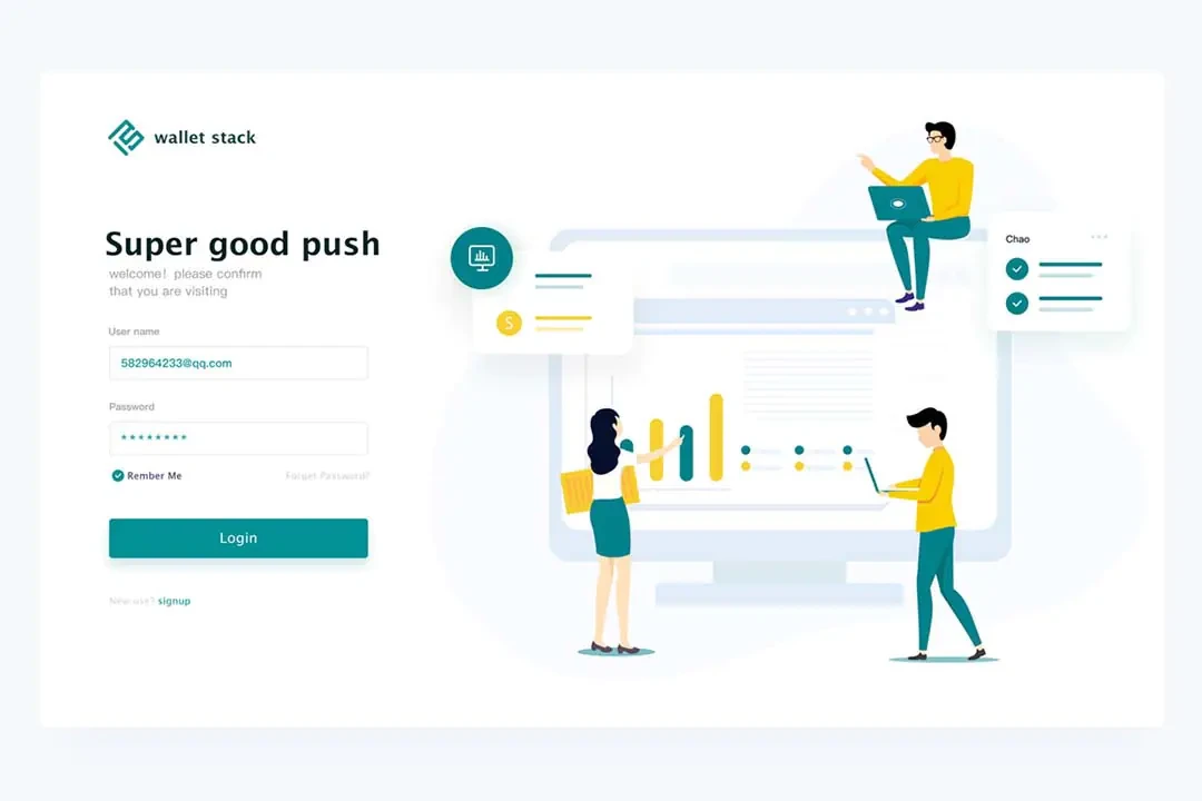 Data Login Page Vector – Illustrations creative asset