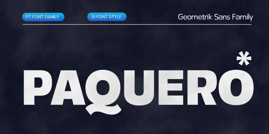 Paquero Font Family – Sans Serif creative asset