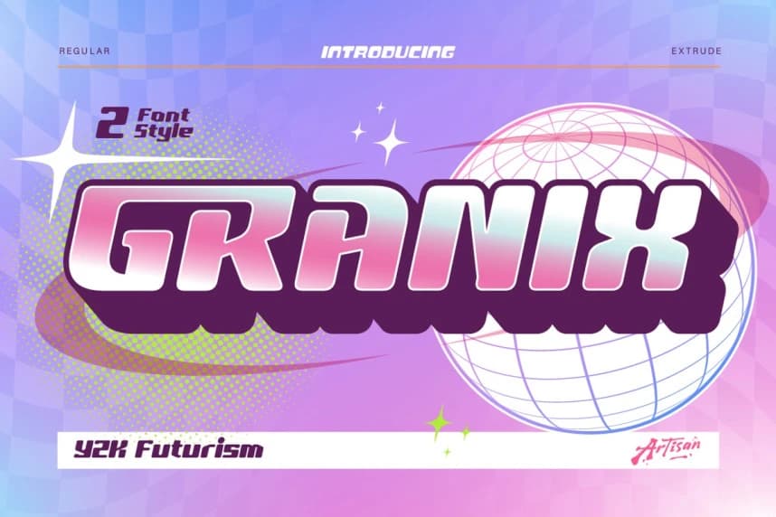 Granix Font – Display creative asset