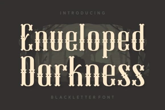 Enveloped Darkness Font – Display creative asset