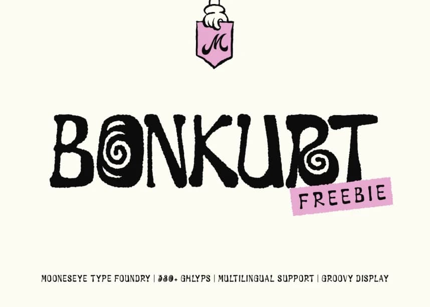 Bonkurt Font – Display creative asset