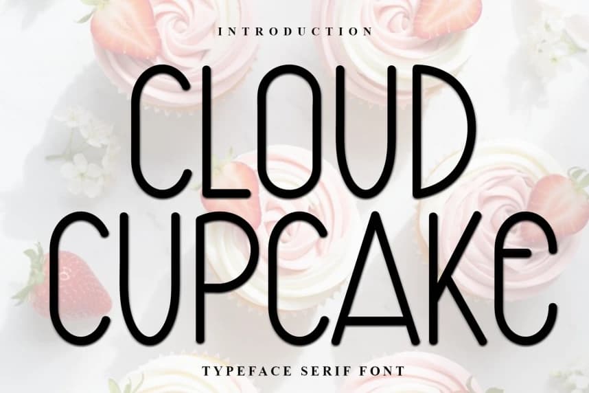Cloud Cupcake Typeface – Display creative asset