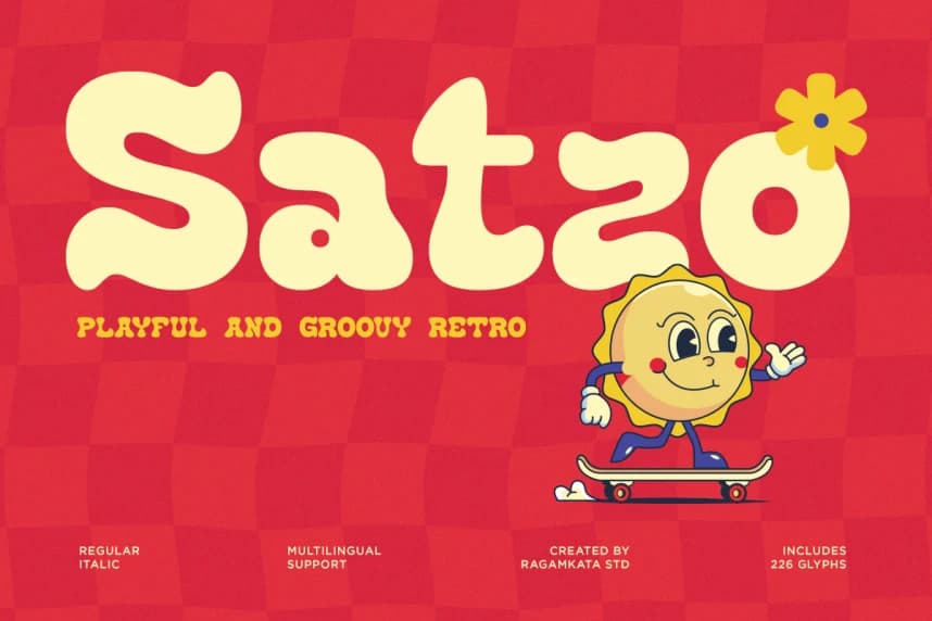 Satzo Font – Display creative asset