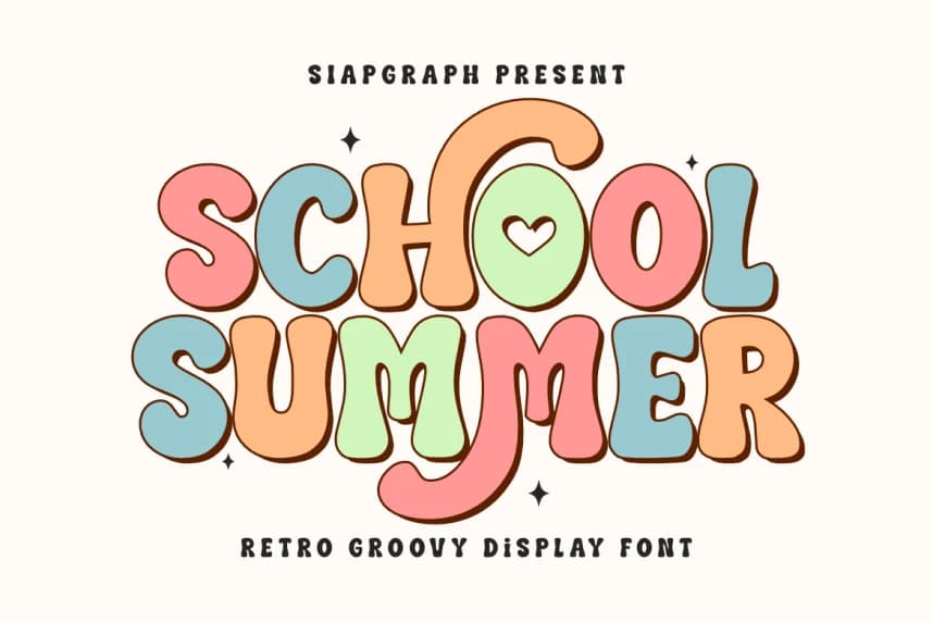 School Summer Font – Display creative asset