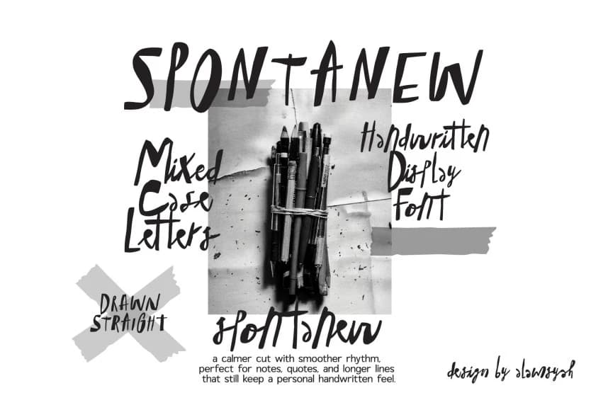 Spontanew Font – Display creative asset