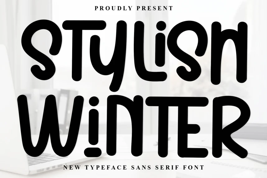 Stylish Winter Handmade Font – Display creative asset