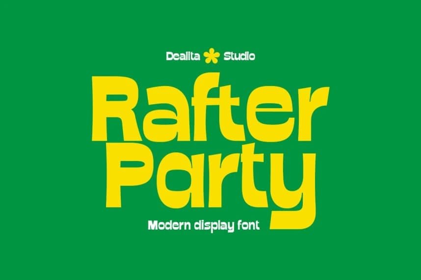 Rafter Party Font – Display creative asset