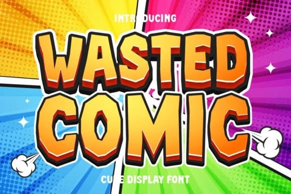 Wasted Comic Font – Display creative asset