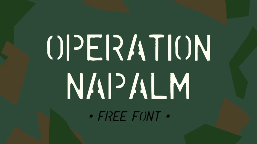 Operation Napalm Font – Display creative asset
