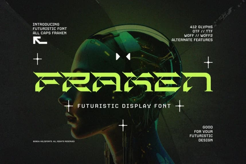 Fraken Futuristic Font – Display creative asset