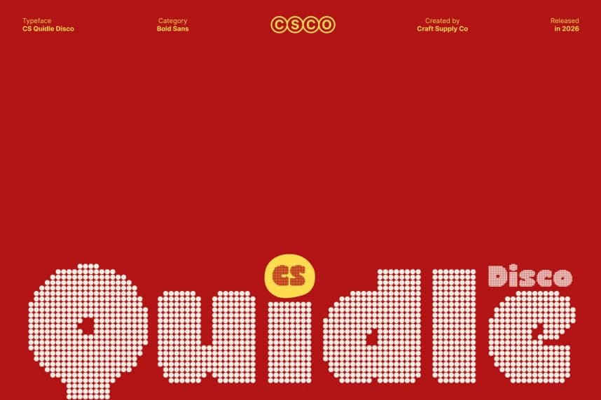 CS Quidle Disco Font – Display creative asset