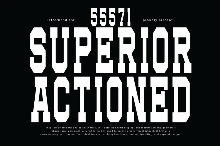 Superior Actioned Font – Slab Serif creative asset
