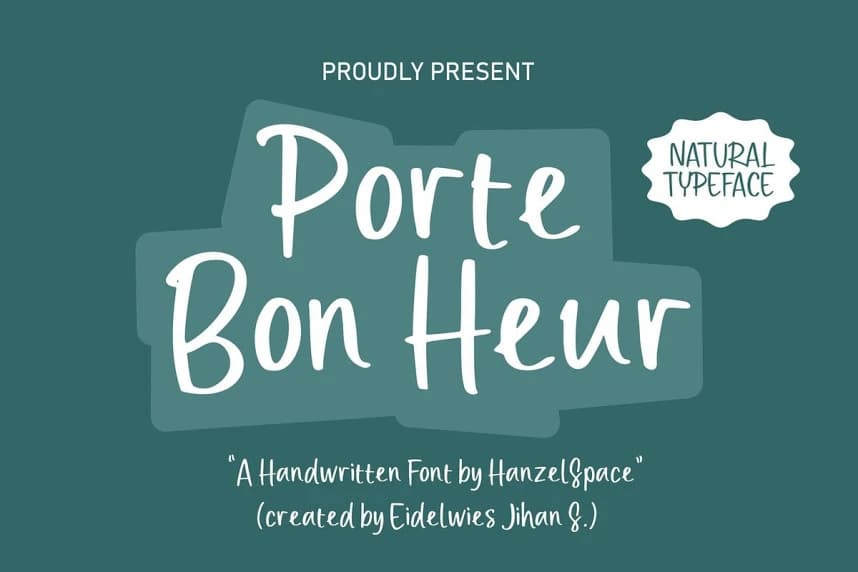 Porte Bon Heur Font – Handwritten creative asset