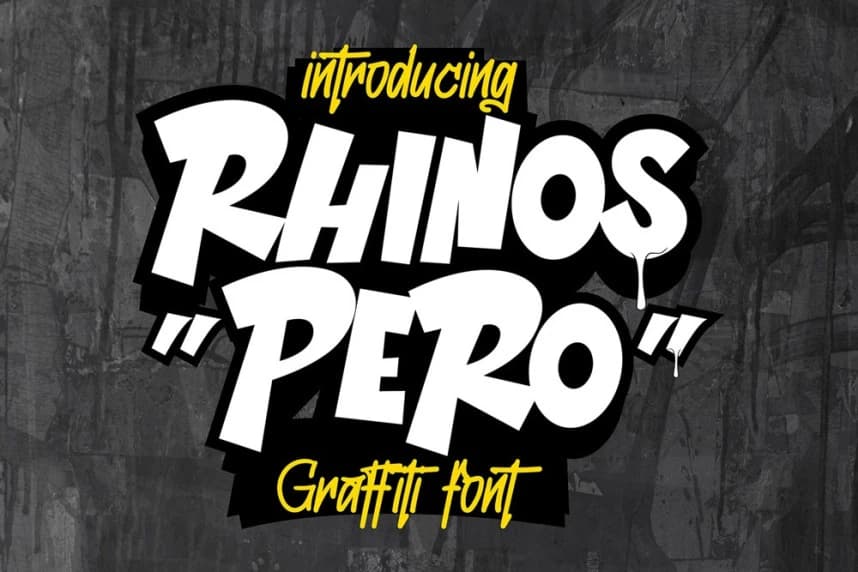 Rhinos Pero Font – Display creative asset