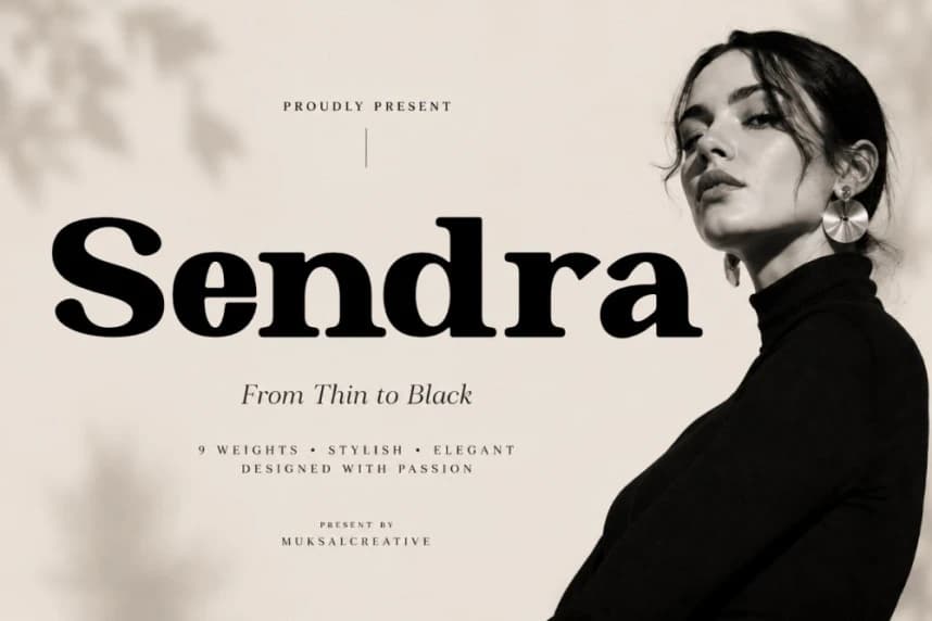 Sendra Font – Serif creative asset