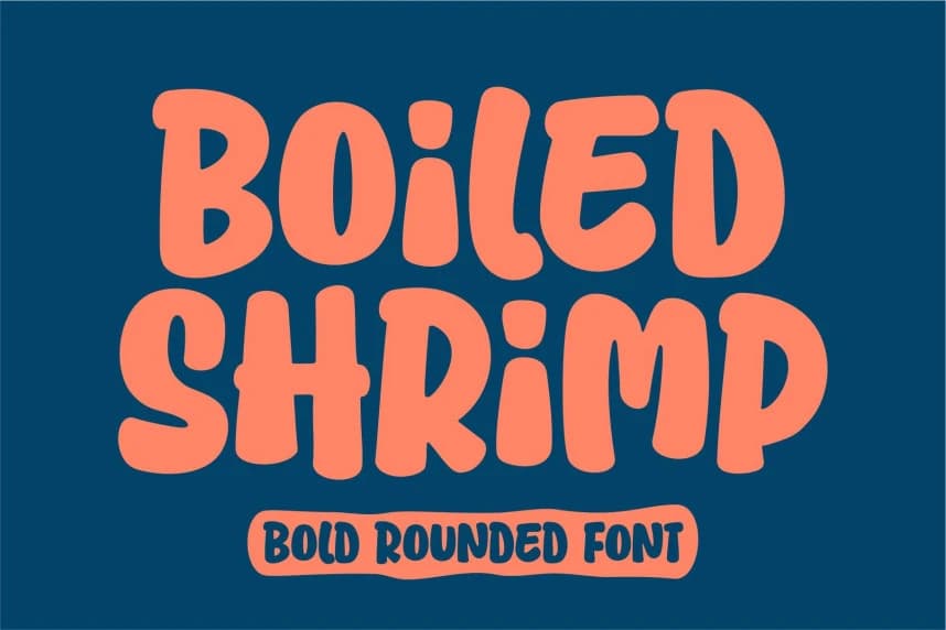 Boiled Shrimp Font – Display creative asset