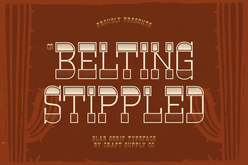 CS Belting Stippled Font – Display creative asset